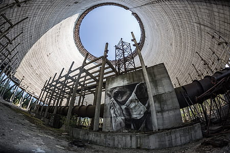Man in Mask Graffiti on Wall thumbnail