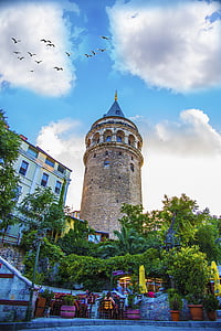 worm's eye view of Galata Tower thumbnail