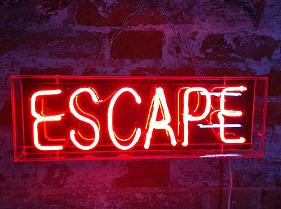 red escape neon light signage thumbnail