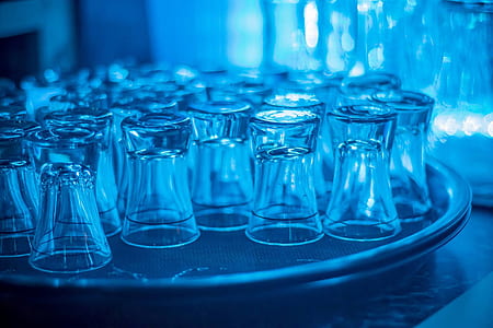 clear shot glass on tray thumbnail
