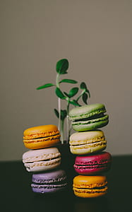 assorted-color pile of macarons thumbnail