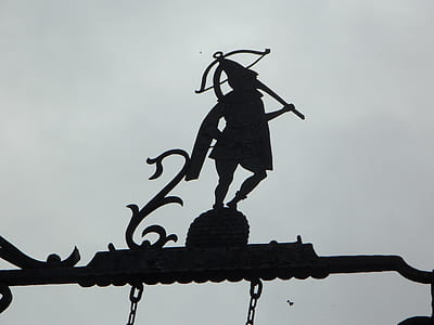 silhouette of elf holding bow statue thumbnail