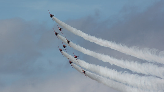 aircrafts performing aerobatic thumbnail
