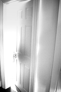 open white wooden door thumbnail