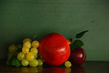 close-up photo of fruits on brown surface thumbnail
