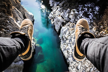 person sitting on cliff thumbnail