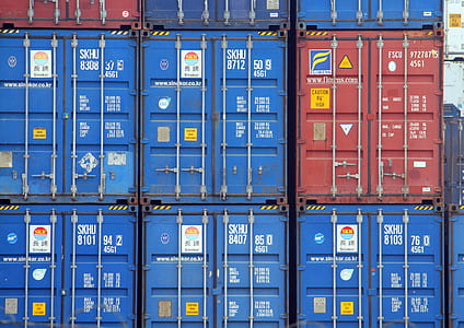 blue and red steel containers thumbnail