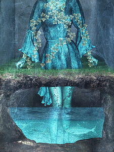 woman wearing blue dress painting thumbnail