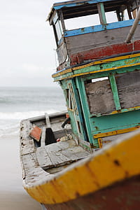multicolored wooden motorboat thumbnail