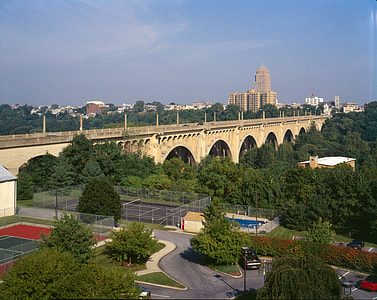 Albertus L. Meyers Bridge landscape and cityscape in Allentown, Pennsylvania thumbnail