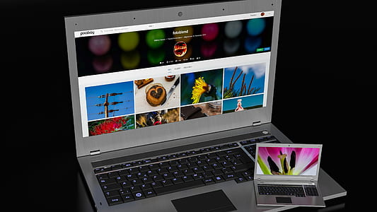 turned on laptop computer thumbnail