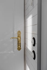 Antique gold plated door handle thumbnail
