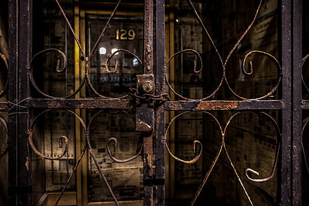 black metal gate closed thumbnail
