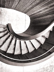 Aerial Photography of Spiral Stairs thumbnail
