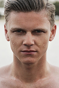 blond haired man in topless thumbnail