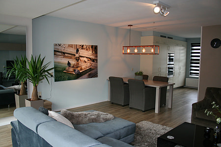 empty sofa and dining table thumbnail