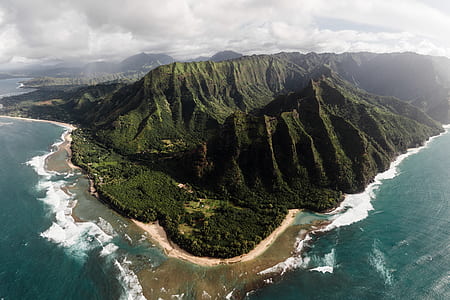 aerial view of mountain during daytime thumbnail
