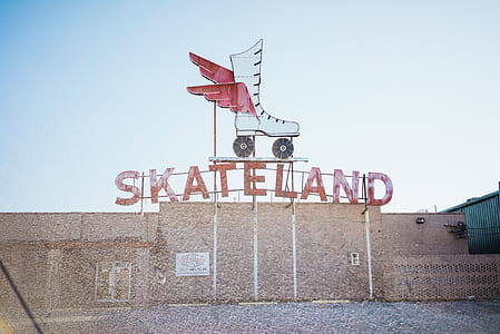 Skateland signage over building thumbnail
