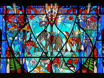 animal printed stained glass thumbnail
