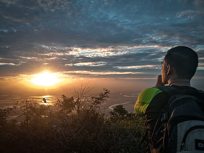 Man Carrying Backpack thumbnail
