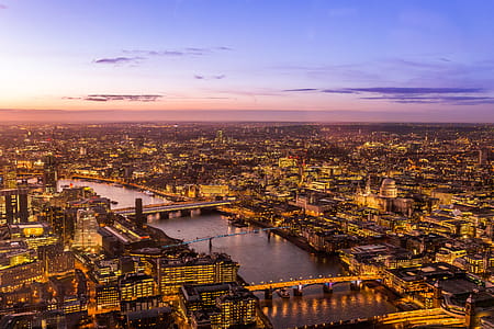 Aerial Photography of City Buildings during Golden Hour thumbnail