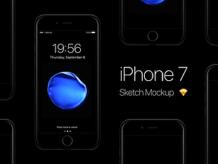 iPhone 7 Mockup sketch file sketch file