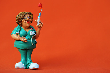female nurse holding syringe animated character thumbnail