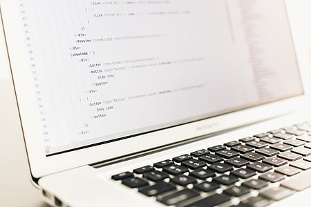MacBook Air showing programming language thumbnail