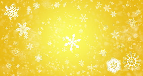 snowflake illustration with yellow background thumbnail