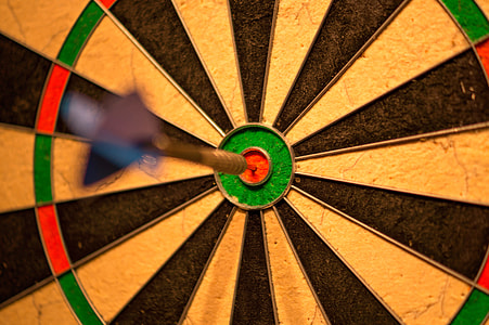 dart at the center of dart board thumbnail