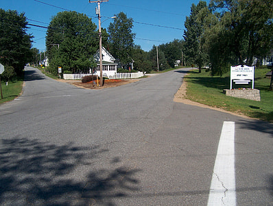 Loudon Village street crossing in New Hampshire thumbnail