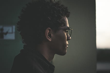 man wearing black framed eyeglasses thumbnail
