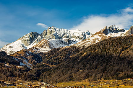 snow-capped mountain at daytime thumbnail