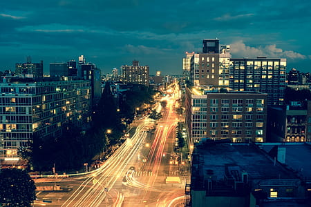 time lapse photo of city buildings thumbnail