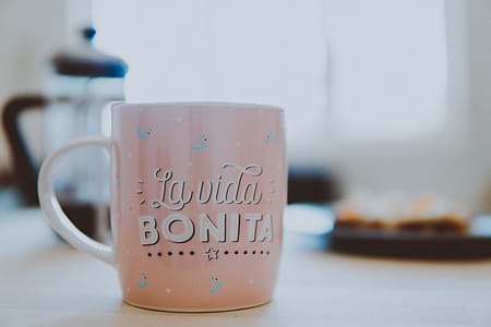 Pink And White Mug thumbnail