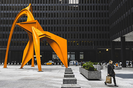 Modern art street sculpture in downtown Chicago thumbnail