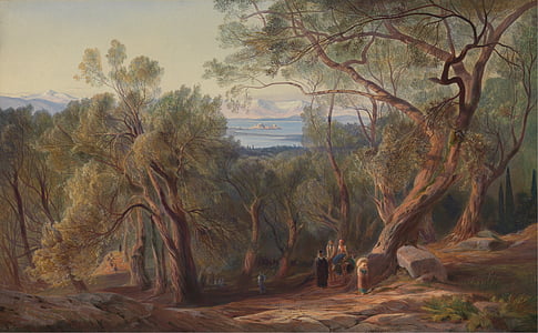 people standing near trees painting thumbnail