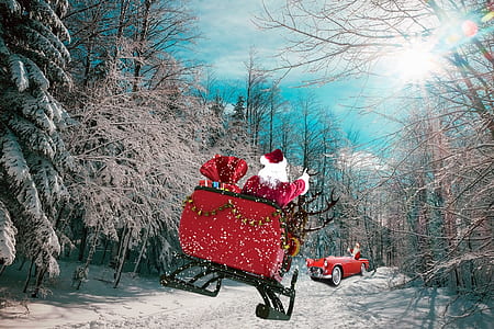 Santa Clous on sled thumbnail