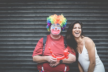 woman with clown photo thumbnail
