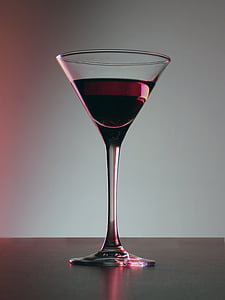 long-stem wine glass filled with red wine thumbnail