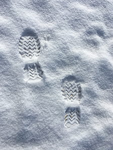 snow with shoe steps thumbnail