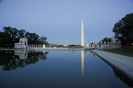 white obelisk near body of water thumbnail