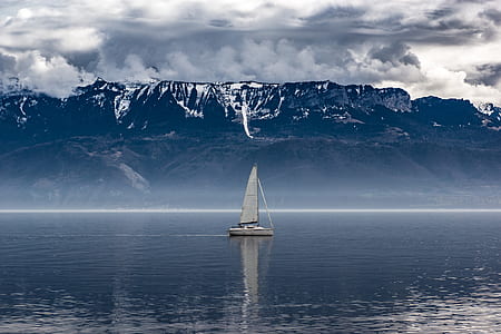 sea, landscape, water, clouds thumbnail