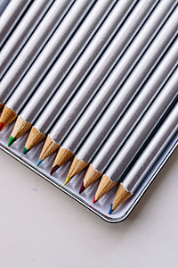 Silver crayons in a box thumbnail
