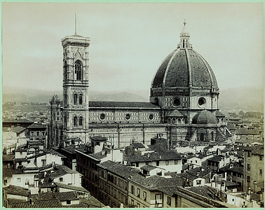 grayscale aerial photography of cathedral thumbnail