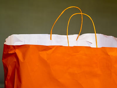 orange tote paper bag thumbnail