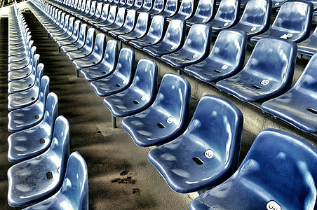 row of blue gang chair thumbnail