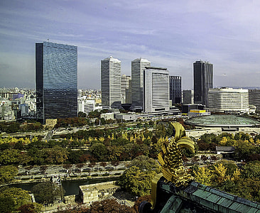 City view from Osaka Castle, Japan thumbnail