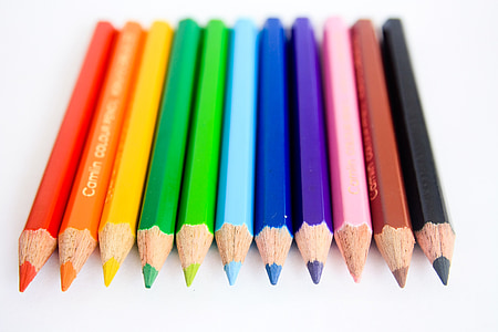 selective focus photography of colored pencils thumbnail