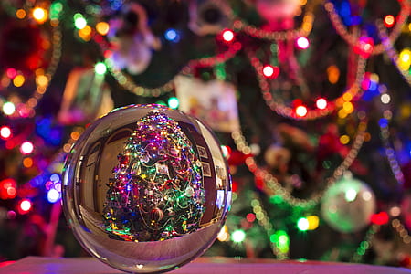 selective focus of grey bauble thumbnail